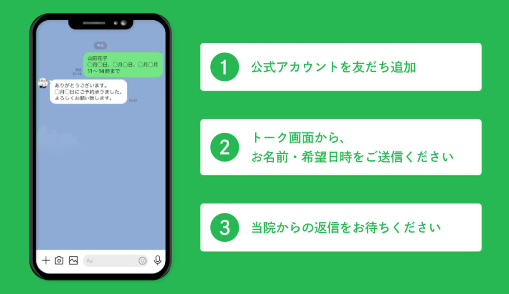 LINE予約の仕方